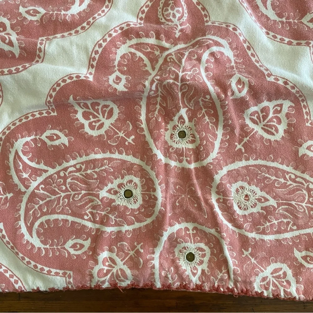 Pottery Barn Paisley Floral Sequin Pillow Sham Boho 21” X 22.5” Dusty Pink Coral